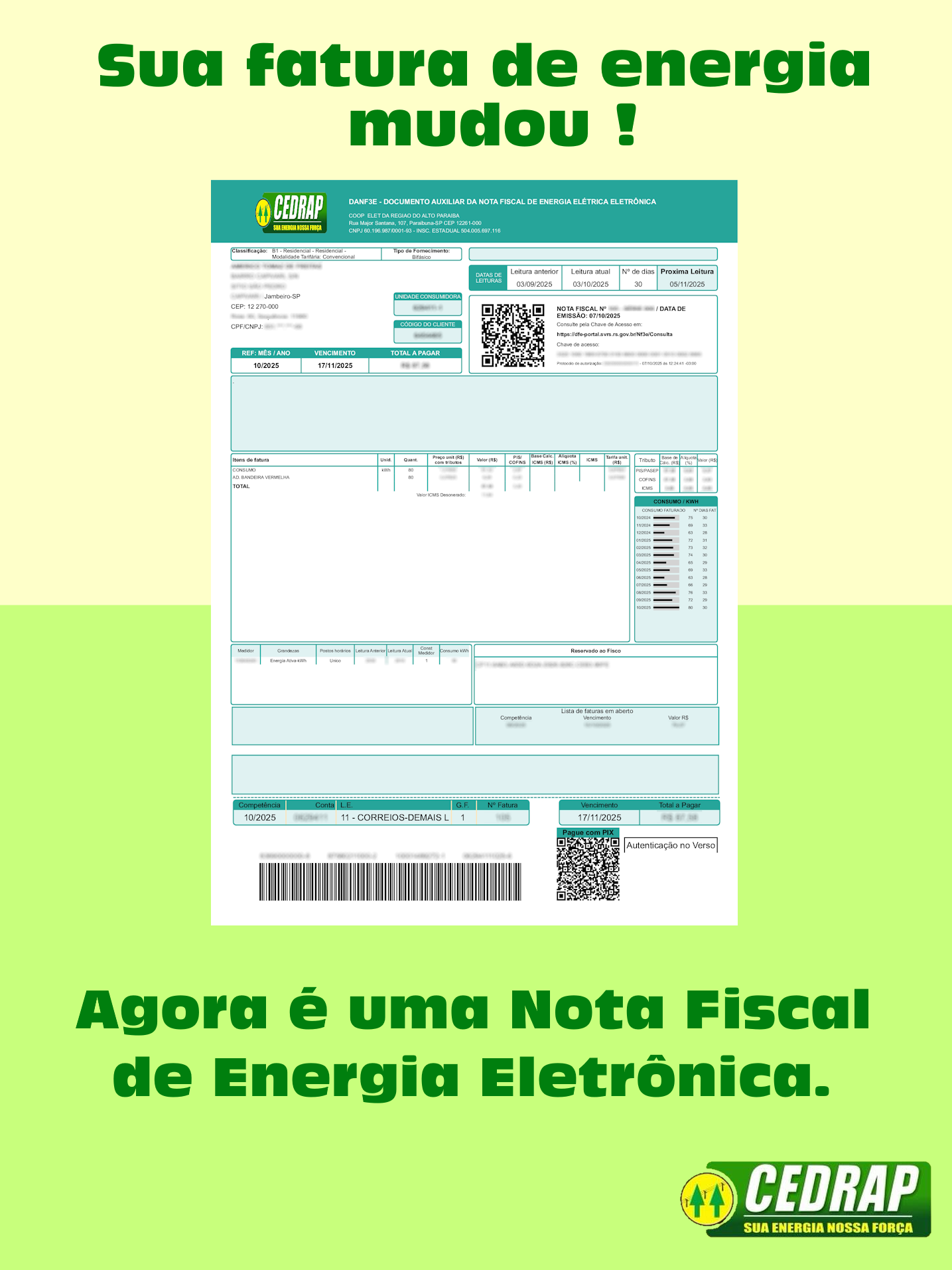 Emissão de Nota Fiscal Eletrônica (NF3e) a partir de 1º de outubro de 2025
