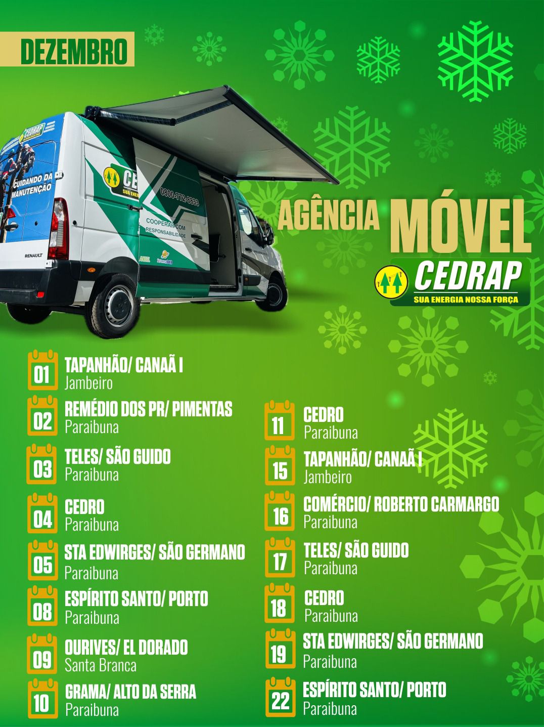 Programação Agência Móvel de Dezembro